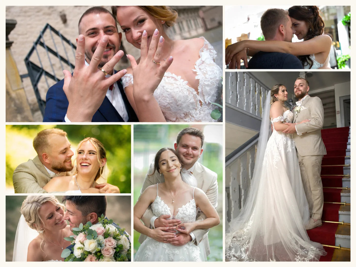 Hochzeitsfoto-Collage als Beispiel für das Foto-Upgrade bei einer Hochzeit in Siegen