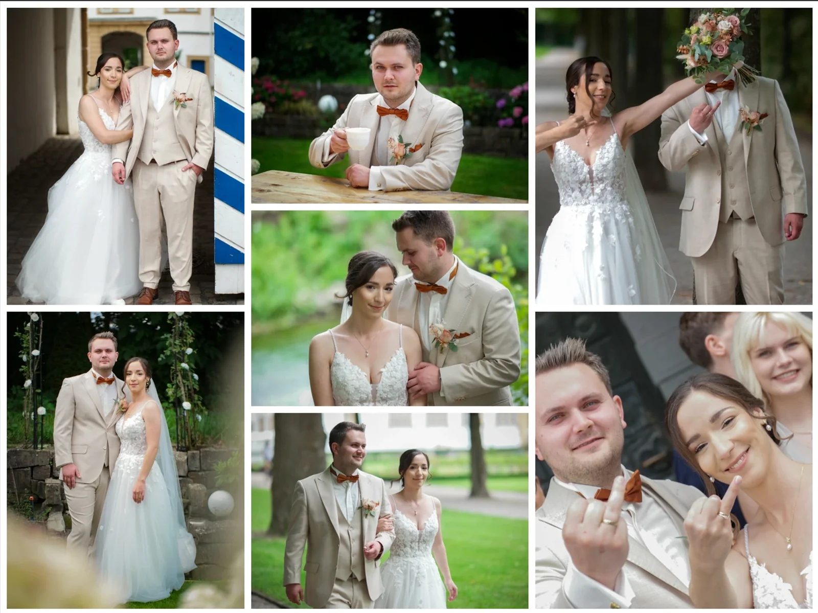 Hochzeitsfoto-Collage als Beispiel für das Foto-Upgrade bei einer Hochzeit in Mallorca