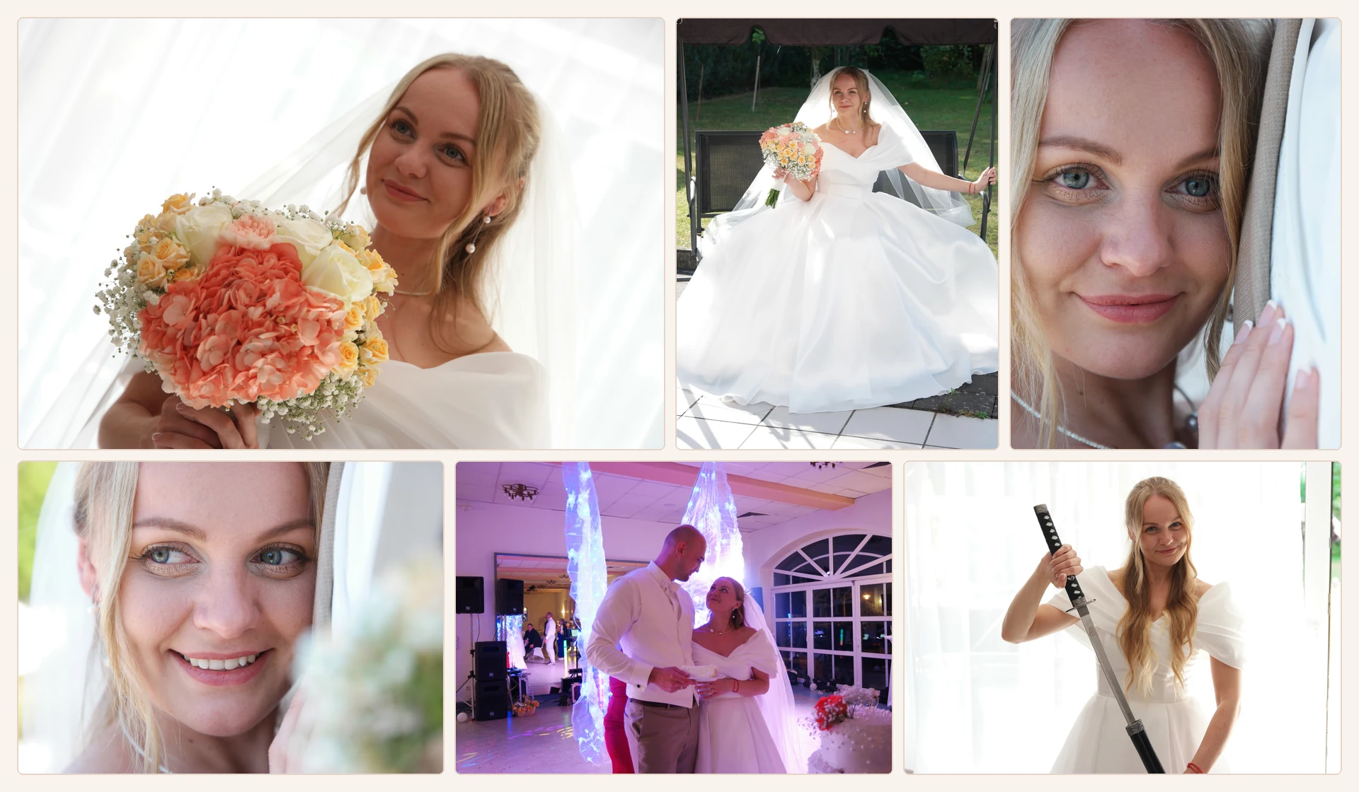 Hochzeitscollage von Dennis und Marina – Hochzeit in Minden mit Foto und Video